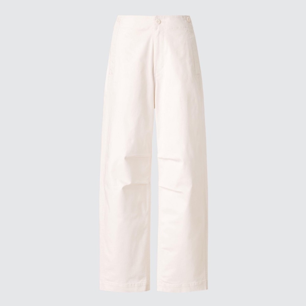 uniqlo c collection off-white cotton wide pants